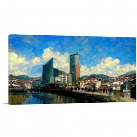 Cuadro decorativo de Bilbao City 007 - Cuadrostock