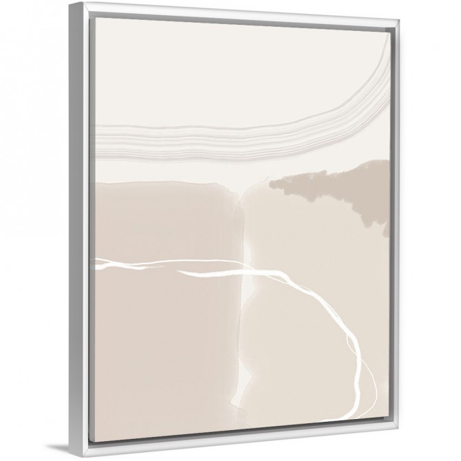Conjunto de 2 cuadros abstractos en tonos beige, ideal para decoraciones modernas - Cuadrostock