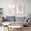 Conjunto de 2 cuadros abstractos en tonos beige, ideal para decoraciones modernas - Cuadrostock