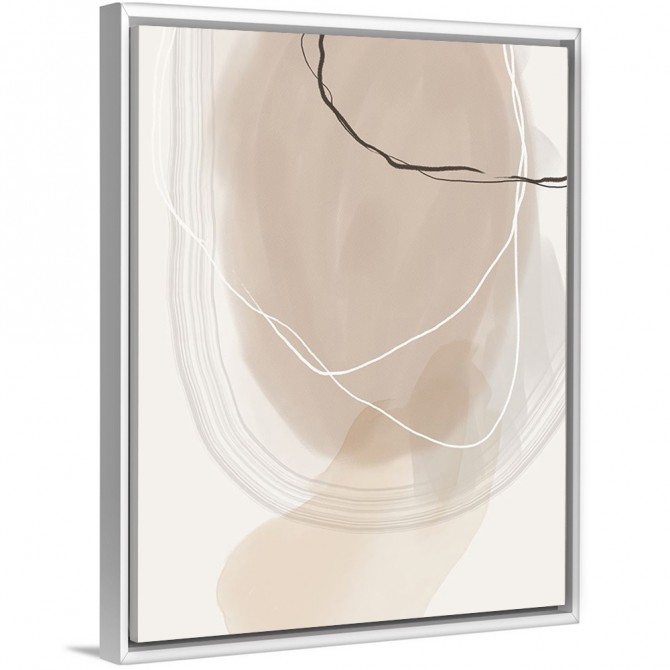 Conjunto de 2 cuadros abstractos en tonos beige, ideal para decoraciones modernas - Cuadrostock