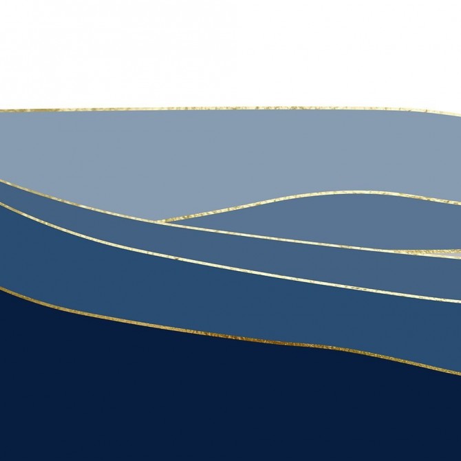 Navy Gold Landscape 1 V2 - Cuadrostock