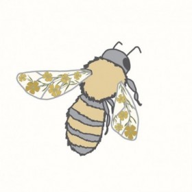 Honeybee Floral Wings - Cuadrostock