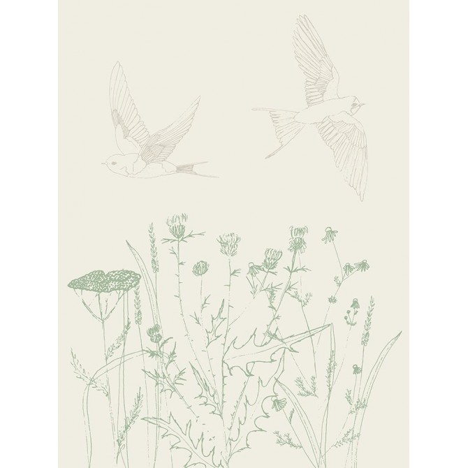 Swallows And Wildflowers - Cuadrostock