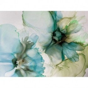 Sage And Teal Flowers 1 - Cuadrostock