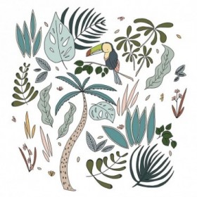 Botanical Jungle Toucan - Cuadrostock