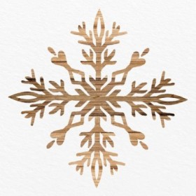 Wooden Snowflake 2 - Cuadrostock