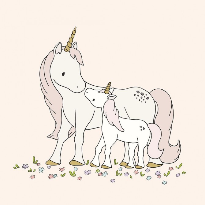 Unicorn Mama and Baby - Cuadrostock