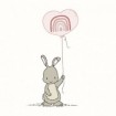 Bunny Heart Balloon - Cuadrostock