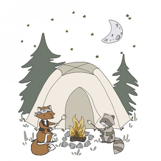 Woodland Camping Buddies - Cuadrostock