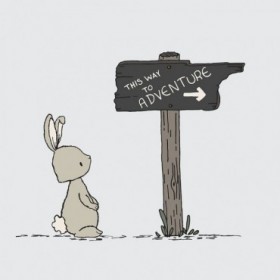 Bunny This Way To Adventure - Cuadrostock