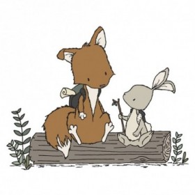 Fox Bunny Lets Be Adventurers - Cuadrostock