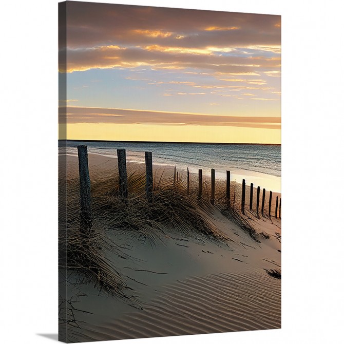 Tríptico paisaje de mar en tonos cálidos ideal para decoraciones relajantes.