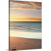 Tríptico paisaje de mar en tonos cálidos ideal para decoraciones relajantes.