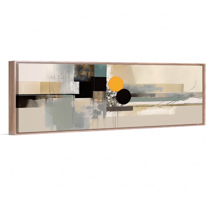 Cuadro panorámico abstracto moderno y decorativo. Disponible en varios colores de marco - Cuadrostock