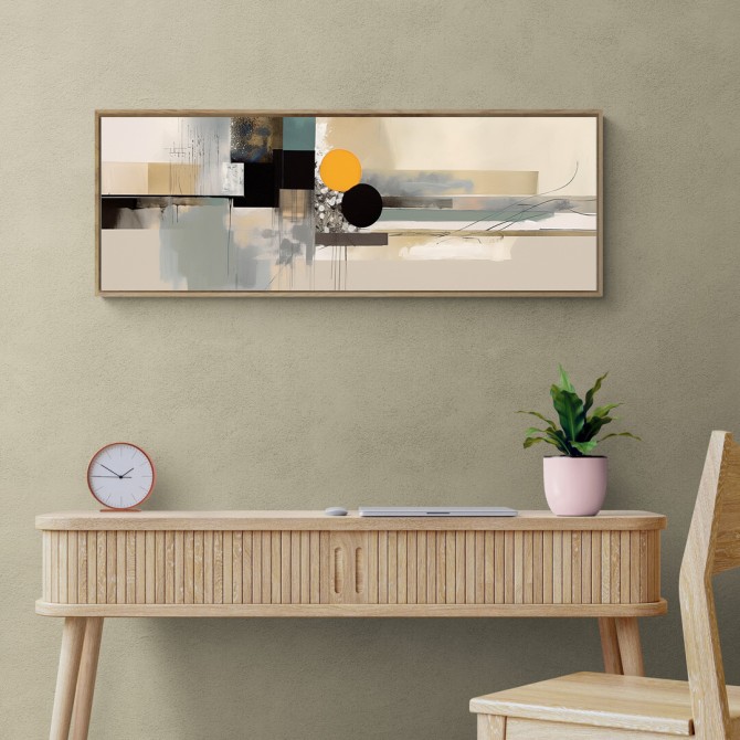 Cuadro panorámico abstracto moderno y decorativo. Disponible en varios colores de marco - Cuadrostock