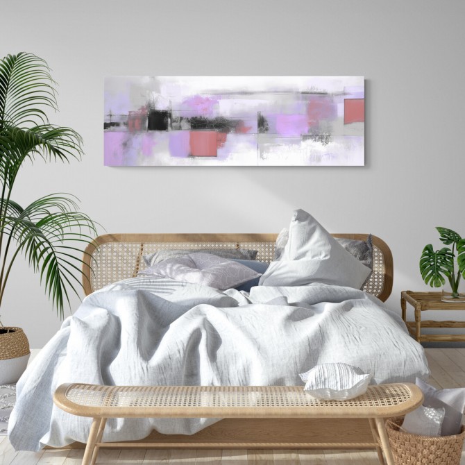 Cuadro abstracto panorámico moderno y decorativo. Disponible en varios colores de marco - Cuadrostock