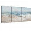 Tríptico decorativo con escena de mar  en calma,ideal para para aportar frescura y serenidad a cualquier ambiente - Cuadrostock
