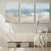 Tríptico decorativo con escena de mar  en calma,ideal para para aportar frescura y serenidad a cualquier ambiente - Cuadrostock
