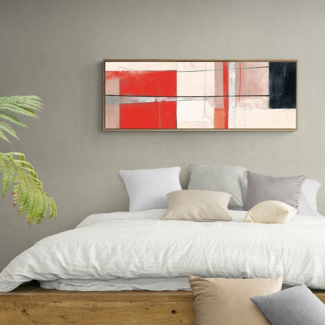 Cuadro panorámico moderno abstracto. Disponible en varios colores de marco - Cuadrostock