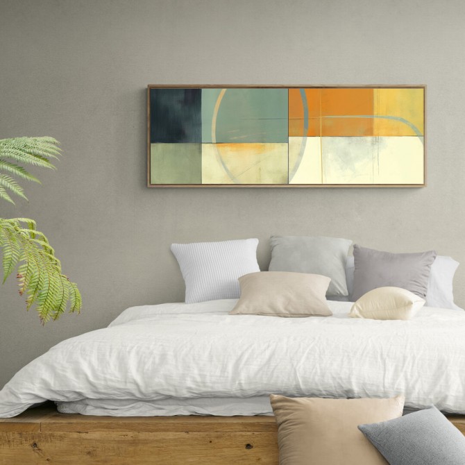 Cuadro abstracto panorámico moderno y decorativo en varios marcos disponibles. - Cuadrostock