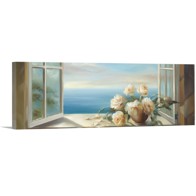 Cuadro panorámico de paisaje desde ventana disponible en varias medidas y marcos - Cuadrostock