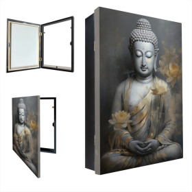 Tapa contador caja de luz vertical con cuadro zen - Cuadrostock