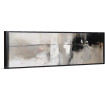 Cuadro panorámico abstracto en blanco, negro y gris moderno
