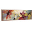 Cuadro decorativo con flores abstractas en tonos rojos, amarillos y azules-Cuadrostock