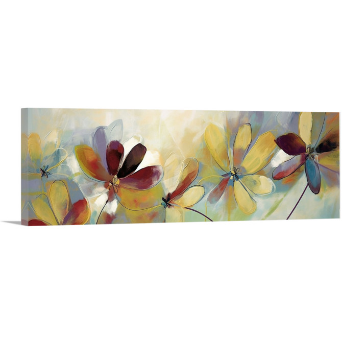 Cuadro de flores en tonos cálidos y vivos, perfecto para dar alegría y energía a cualquier espacio- Cuadrostock