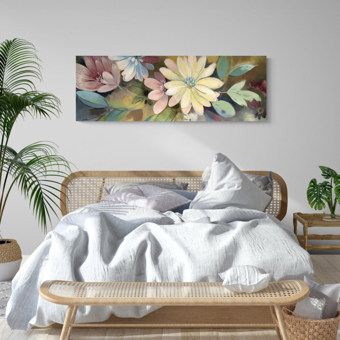 Cuadro decorativo de flores en suaves tonos pastel- Cuadrostock
