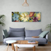 Cuadro decorativo con flores de gran formato en colores vibrantes y fondo suave-Cuadrostock