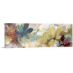 Cuadro decorativo con flores abstractas en tonos azules, amarillos, rojos y violetas- Cuadrostock