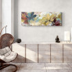 Cuadro decorativo con flores abstractas en tonos azules, amarillos, rojos y violetas- Cuadrostock