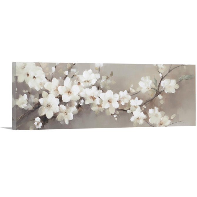 Delicadas flores blancas  una composición sutil y elegante que aporta serenidad a cualquier espacio-Cuadrostock