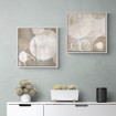 Díptico de cuadros cuadrados decorativos disponible en varios colores de marco - Cuadrostock