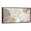 Cuadro decorativo abstracto en tonos beige, gris y blanco. Formas circulares y líneas suaves -Cuadrostock