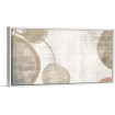 Cuadro decorativo abstracto con formas suaves en tonos beige, marrón claro y blanco