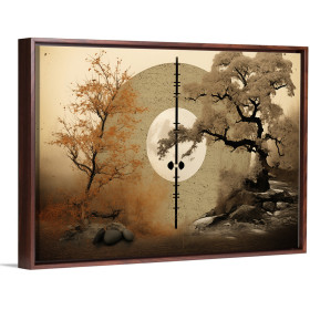 cuadro con ilustración estilo zen - Cuadrostock