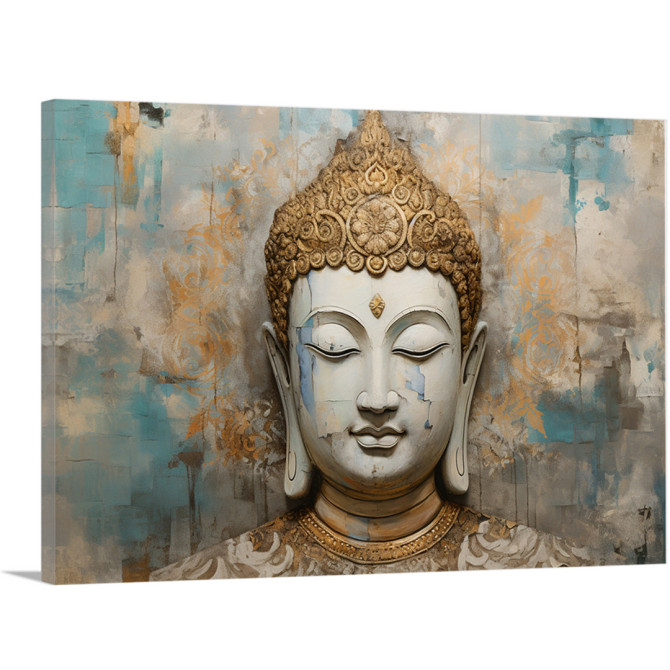 Cuadro de Buda en Lienzo en tonos claros - Cuadrostock