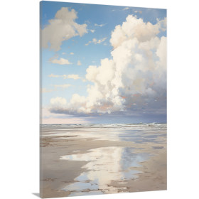 Cuadro de playa con nubes - Cuadrostock