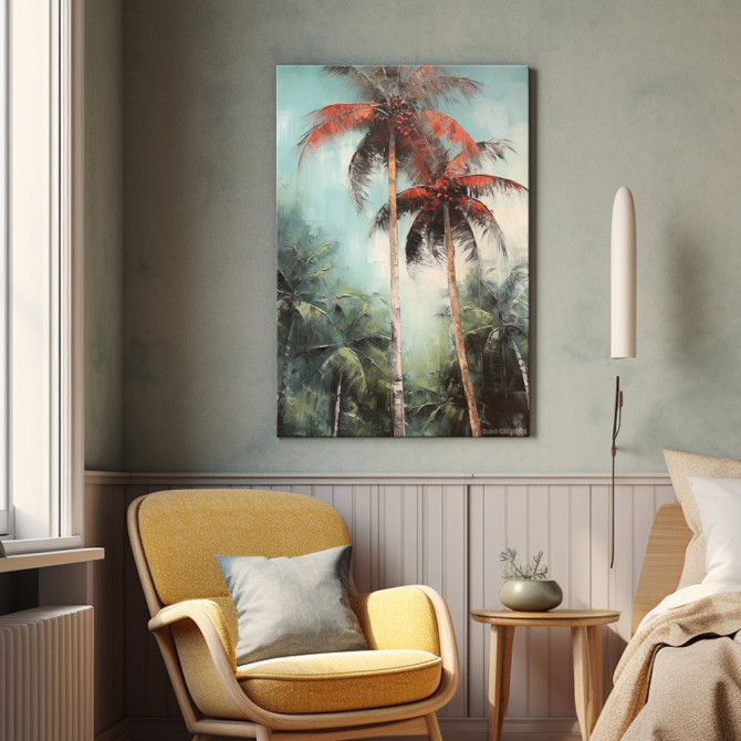 Cuadro de palmeras estilo tropical - Cuadrostock