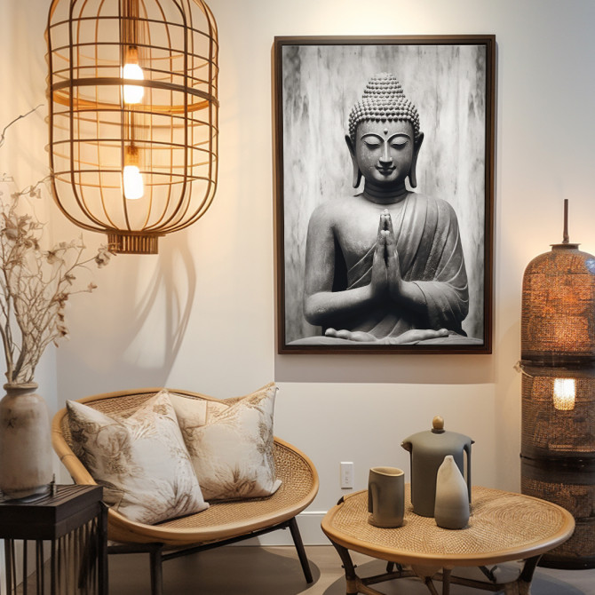 Arte Zen en Lienzo: Diseño Buda - Cuadrostock