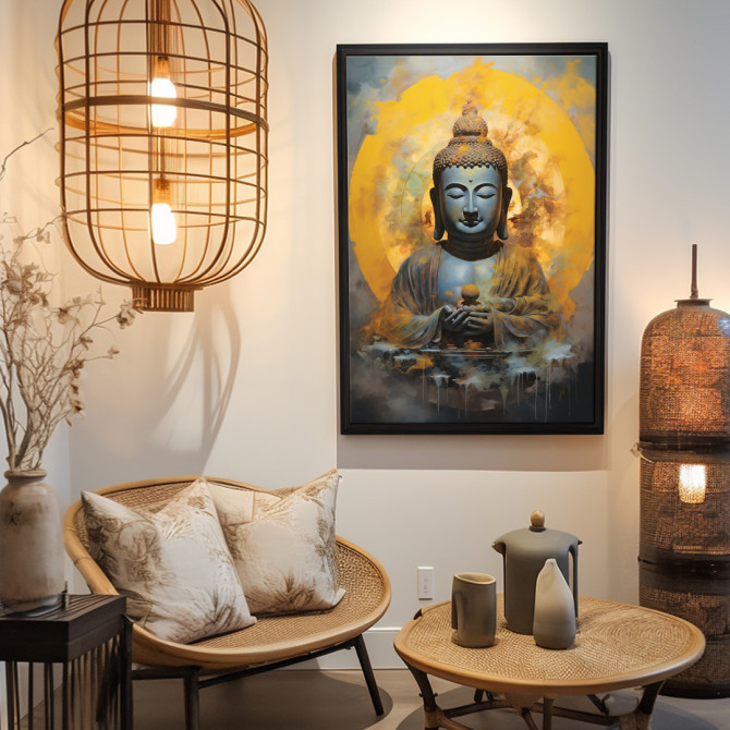 Arte Zen en Lienzo: Buda - Cuadrostock