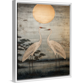 Arte Zen en Lienzo: Diseño con pájaros - Cuadrostock