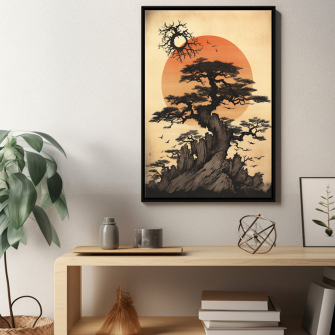 Arte en Lienzo: Cuadro árbol japonés - Cuadrostock