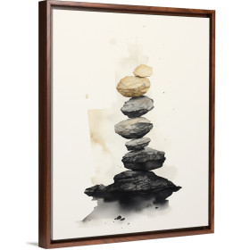 Cuadro en lienzo estilo zen de piedras - Cuadrostock