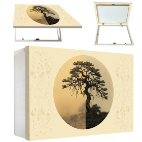 Tapa contador decorativa "Armonía Serena" en estilo Zen.
