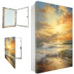 Tapa contador decorativa con imagen de mar al atardecer – cuadro funcional para ocultar caja eléctrica