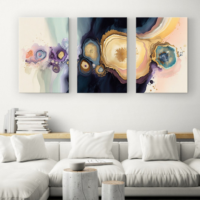Cuadro tríptico moderno - Arte decorativo para tu hogar