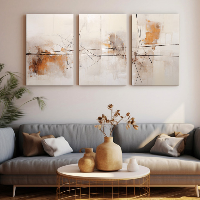 Cuadro tríptico moderno - Arte decorativo para tu hogar - Cuadrostock